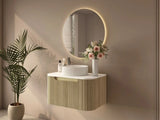 Rome 750mm Wall-Hung Cabinet - Bur Oak mercioaustralia