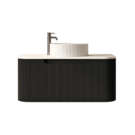 Rome 750mm Wall-Hung Cabinet - Matt Black mercioaustralia