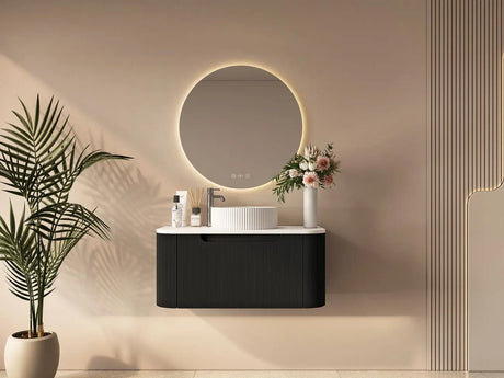 Rome 750mm Wall-Hung Cabinet - Matt Black mercioaustralia