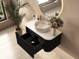 Rome 750mm Wall-Hung Cabinet - Matt Black mercioaustralia