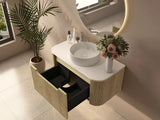 Rome 900mm Wall-Hung Cabinet - Bur Oak mercioaustralia