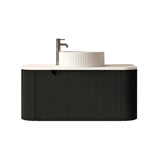 Rome 900mm Wall-Hung Cabinet - Matt Black mercioaustralia