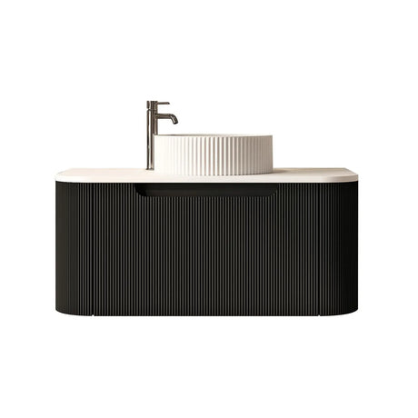 Rome 900mm Wall-Hung Cabinet - Matt Black mercioaustralia