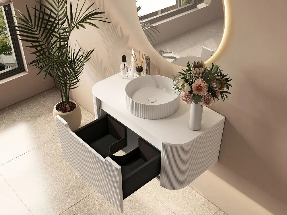 Rome 900mm Wall-Hung Cabinet - Matt White mercioaustralia