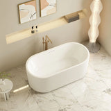 Rose Fluted V-Groove Freestanding Bathtub - Matt White mercioaustralia