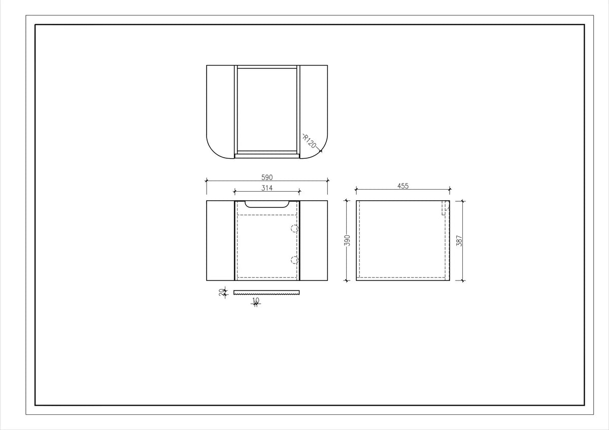 Rome 600mm Wall-Hung Cabinet - Matt Black mercioaustralia