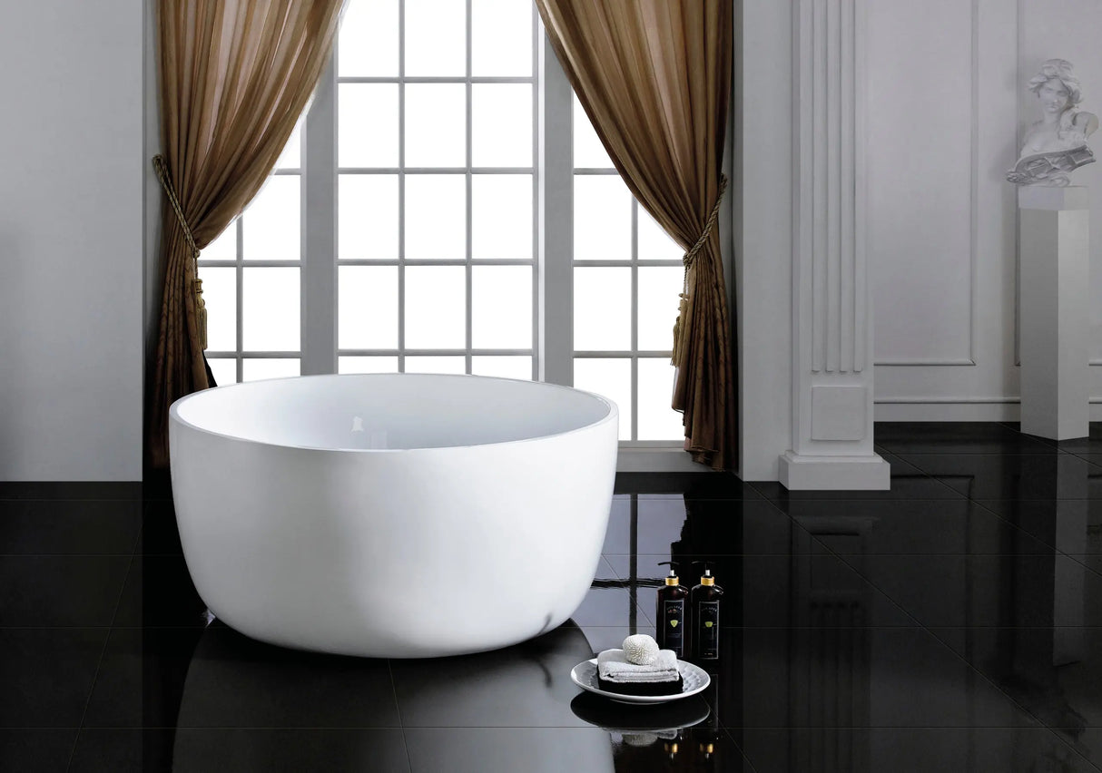 Ronda Gloss White Free Standing Bathtub 1350*1350*620mm Poseidonbk