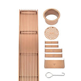 Wide Rose Gold Linear Floor Grate 800~900 (L) X 100 (W) MM Somer