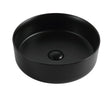Sasso 30 Counter-top Round Basin - Matt Black mercioaustralia