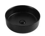 Sasso 30 Counter-top Round Basin - Matt Black mercioaustralia