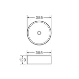 Sasso 31 Counter-top Round Basin - Touchline Black mercioaustralia