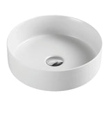 Sasso 34 Counter-top Round Basin - Matt White mercioaustralia