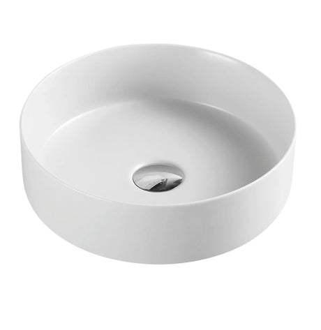 Sasso 34 Counter-top Round Basin - Matt White mercioaustralia