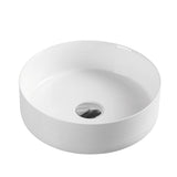 Sasso 34 Counter-top Round Basin - Touchline White mercioaustralia