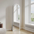 Saga 500×1600mm Freestanding LED Arch Mirror - Brushed Nickel mercioaustralia