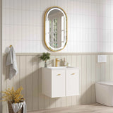 Seattle 600mm Wall-Hung Cabinet - Matt White mercioaustralia