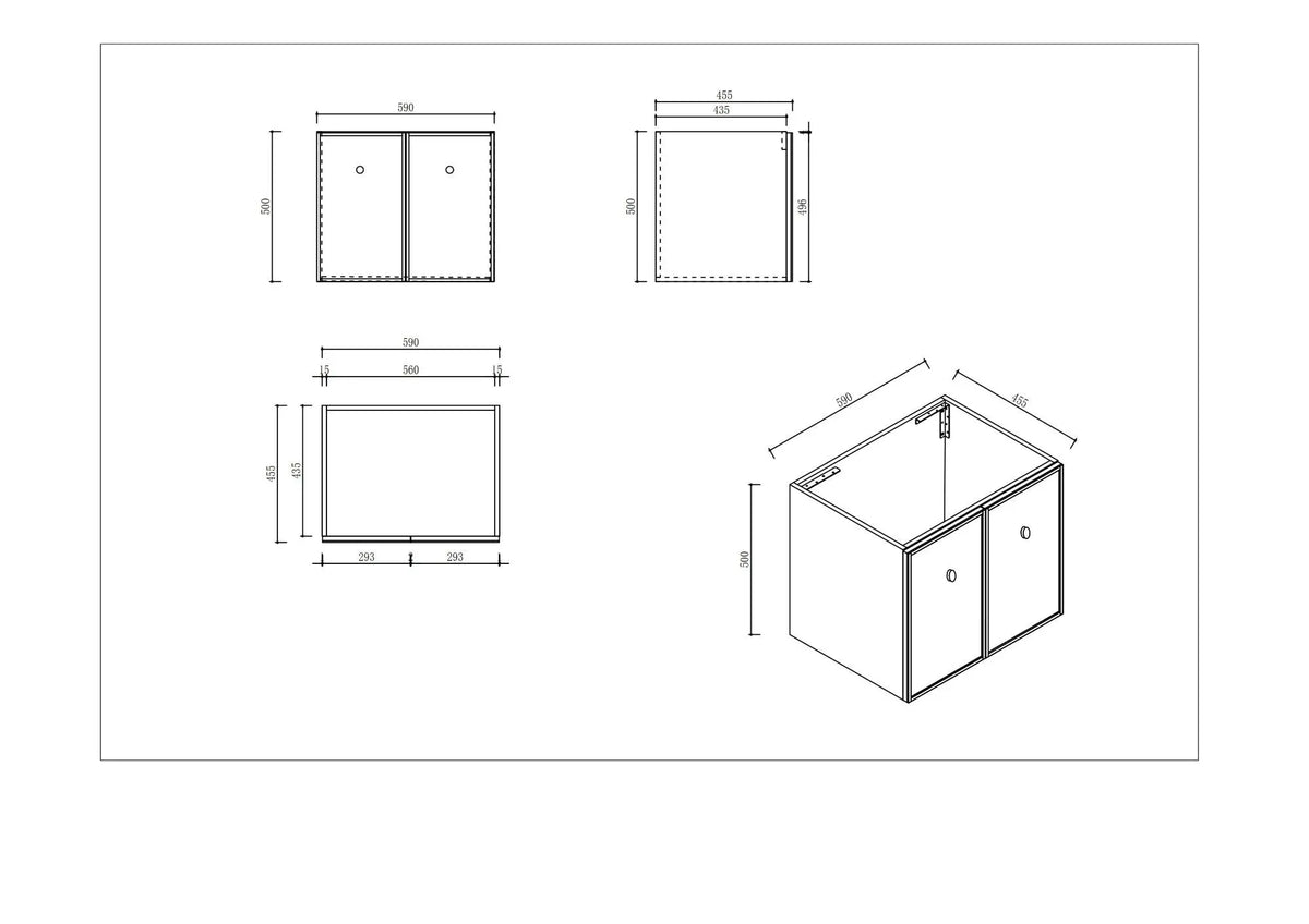 Seattle 600mm Wall-Hung Cabinet - Matt White mercioaustralia