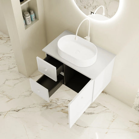 Seattle 750mm Wall-Hung Cabinet - Matt White mercioaustralia