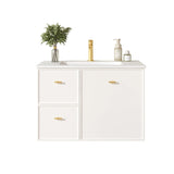 Seattle 750mm Wall-Hung Cabinet - Matt White mercioaustralia