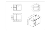 Seattle 750mm Wall-Hung Cabinet - Matt White mercioaustralia