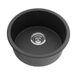 Matte Black Single Bowl Quartz Sink 410*410*210mm Poseidonbk