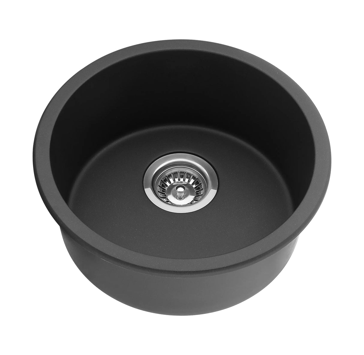 Matte Black Single Bowl Quartz Sink 410*410*210mm Poseidonbk