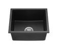 Matte Black Single Bowl Quartz Sink 432*432*246mm Poseidonbk