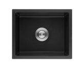 Matte Black Single Bowl Quartz Sink 432*432*246mm Poseidonbk