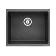 Matte Black SIngle Bowl Quartz Sink 543*457*250mm Poseidonbk