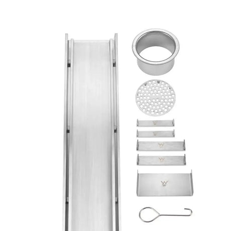 Wide Silver Tile Insert Floor Grate 600~3000 (L) X 100 (W) MM Somer