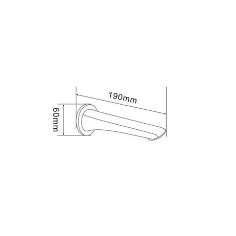 Bellino Brushed Nickel Wall Bath / Spout Aquaperla