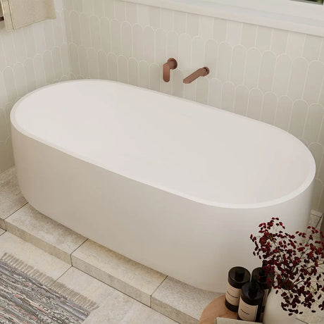Rondo Swivel Bath Outlet, Brushed Copper fienza
