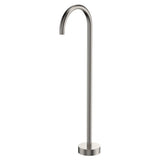 Kaya Gooseneck Floor Mounted Bath Outlet, Brushed Nickel fienza