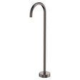 Kaya Gooseneck Floor Mounted Bath Outlet, Gun Metal fienza