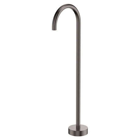 Kaya Gooseneck Floor Mounted Bath Outlet, Gun Metal fienza