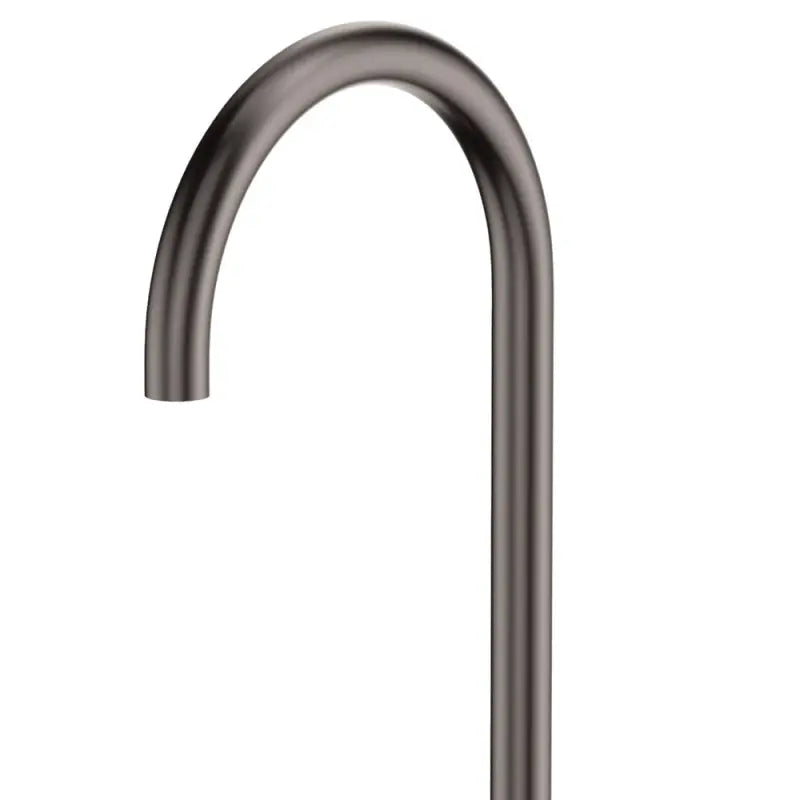 Kaya Gooseneck Floor Mounted Bath Outlet, Gun Metal fienza