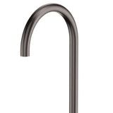Kaya Gooseneck Floor Mounted Bath Outlet, Gun Metal fienza