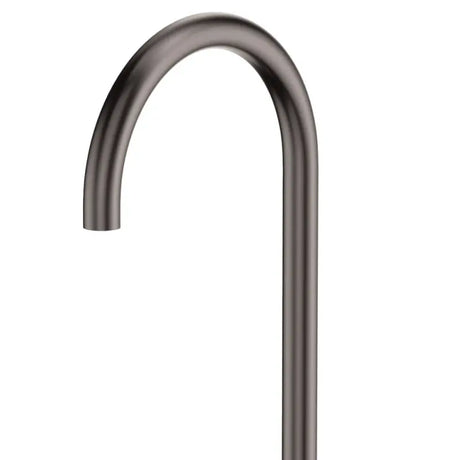 Kaya Gooseneck Floor Mounted Bath Outlet, Gun Metal fienza