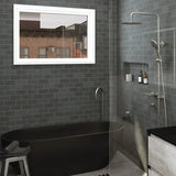 Kaya Gooseneck Floor Mounted Bath Outlet, Gun Metal fienza