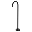 Kaya Gooseneck Floor Mounted Bath Outlet, Matte Black fienza