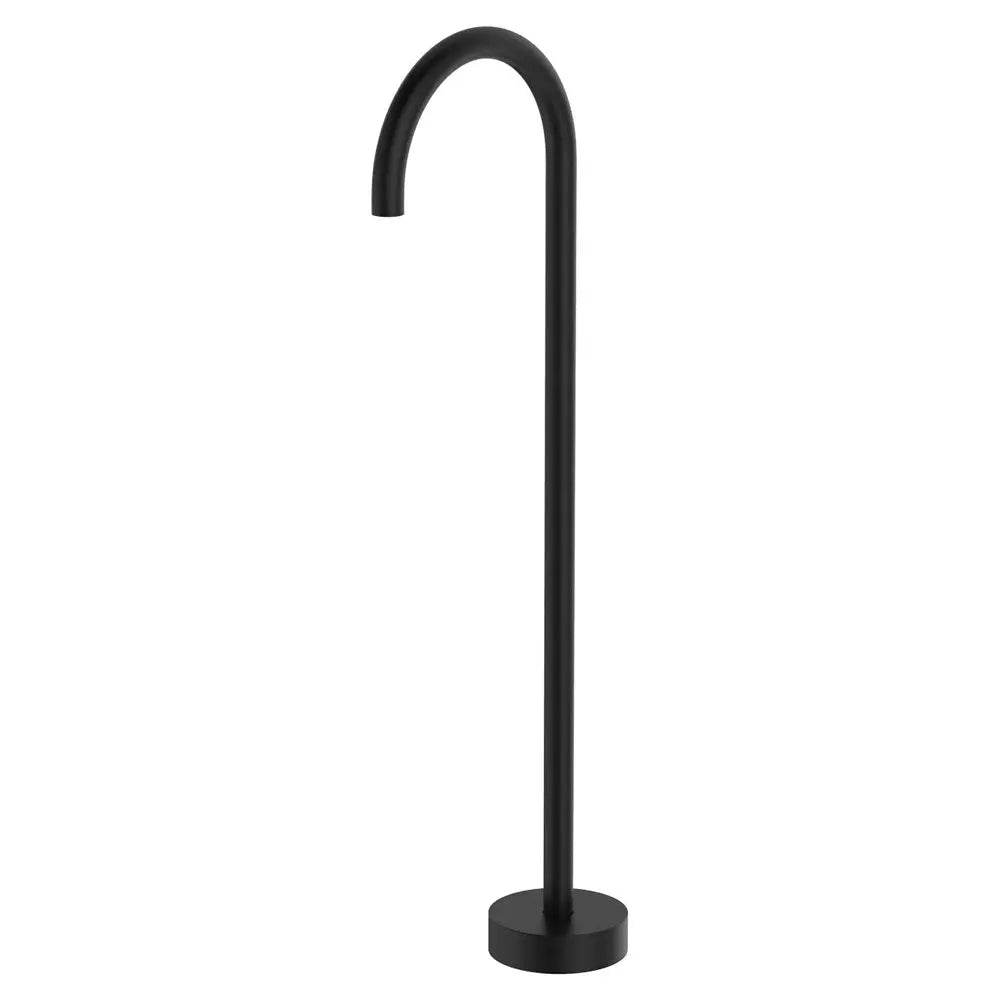 Kaya Gooseneck Floor Mounted Bath Outlet, Matte Black fienza