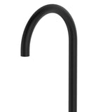 Kaya Gooseneck Floor Mounted Bath Outlet, Matte Black fienza