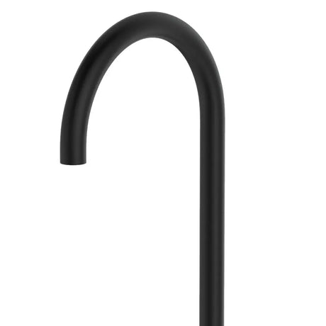 Kaya Gooseneck Floor Mounted Bath Outlet, Matte Black fienza