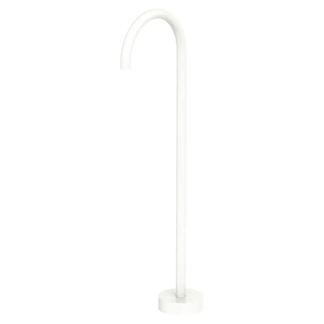 Kaya Gooseneck Floor Mounted Bath Outlet, Matte White fienza