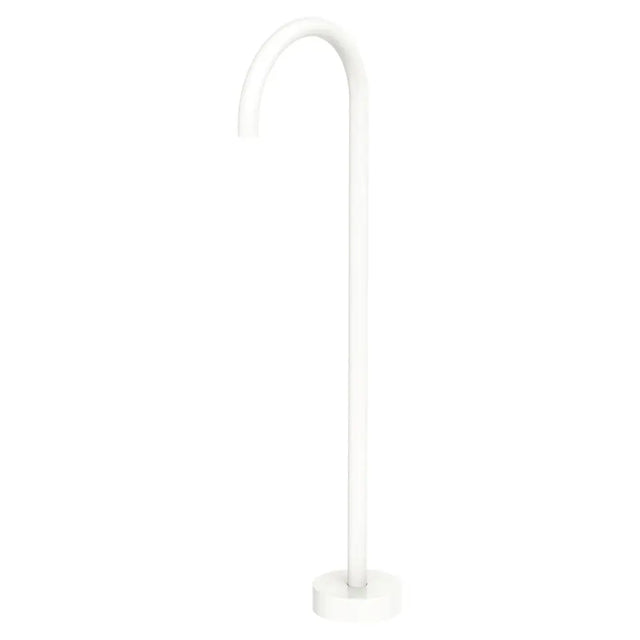 Kaya Gooseneck Floor Mounted Bath Outlet, Matte White fienza