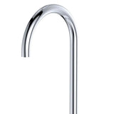 Kaya Gooseneck Floor Mounted Bath Outlet, Chrome fienza