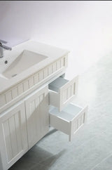 ACACIA SHAKER Matte White PVC Floor Vanity 900 Poseidon