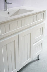 ACACIA SHAKER Matte White PVC Floor Vanity 900 Poseidon