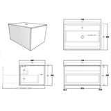 Bellevue PVC Wall Hung Vanity 750 (Prime Oak) Poseidon