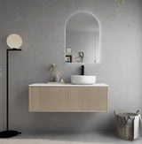 Bellevue PVC Wall Hung Vanity 1200mm (Single Bowl/Double Bowl) (Coastal Oak)-Clearance Poseidon